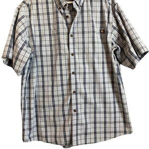 Dickies Men's Button up Short Sleeved Shirt Size Large
